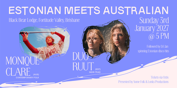 Duo Ruut (EE) with Monique Clare live at Black Bear Lodge - Concert poster