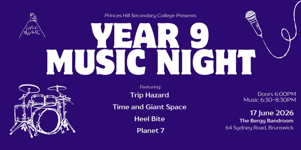 Princes Hill Year 9 Music Night at Bergy Bandroom