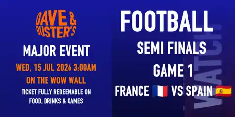 Football - Semi Final Game 1: France vs Spain at Dave & Buster's Clarkson