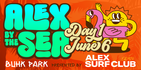 Alex by The Sea | Indie rock. Ocean air. One big secret still to come. live at Alexandra Headland Surf Life Saving Club in Alexandra Headland on June 06, 2026 - Concert poster