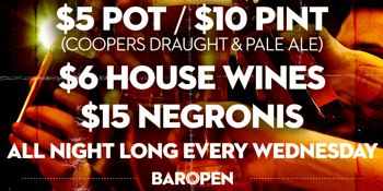 Wednesday Drink Specials