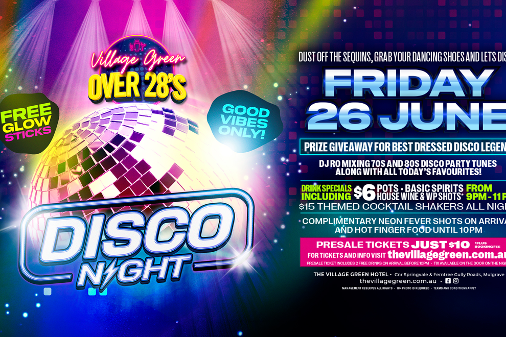 Over 28 Friday's - DISCO NIGHT