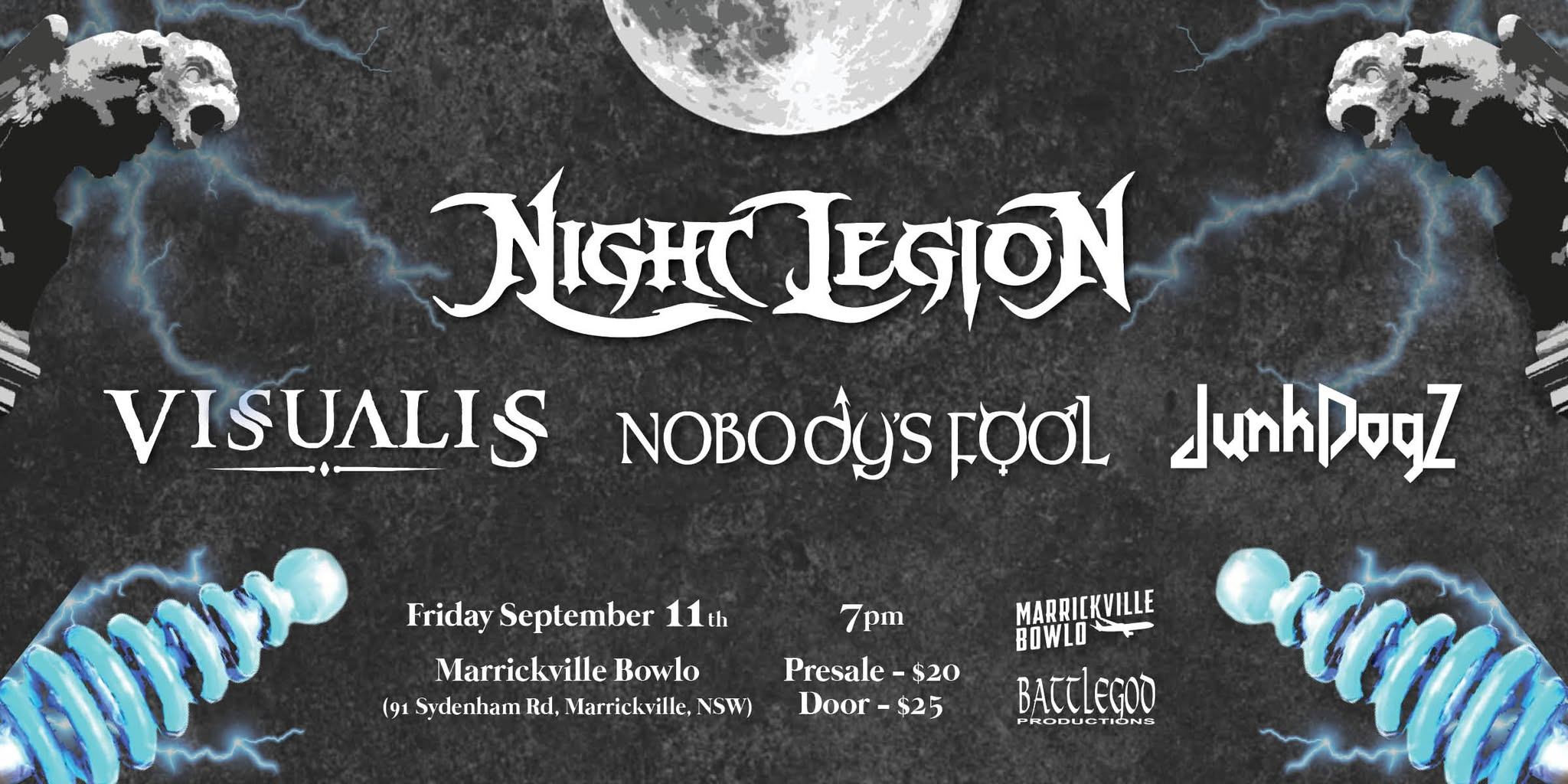 Night Legion with Visualis, Nobody's Fool and Junk Dogz