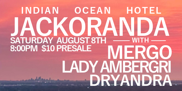 JACKORANDA live at Indian Ocean Hotel - Concert poster