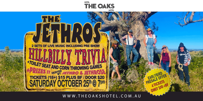 The Jethros & HillBilly Trivia @The Oaks Albion Park Rail