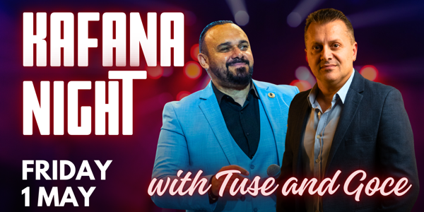 Kafana Night live at Fun Time Pony in Canberra City on May 01, 2026 - Concert poster