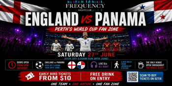 ENGLAND VS PANAMA - PERTH'S OFFICIAL WORLD CUP FAN ZONE EXPERIENCE