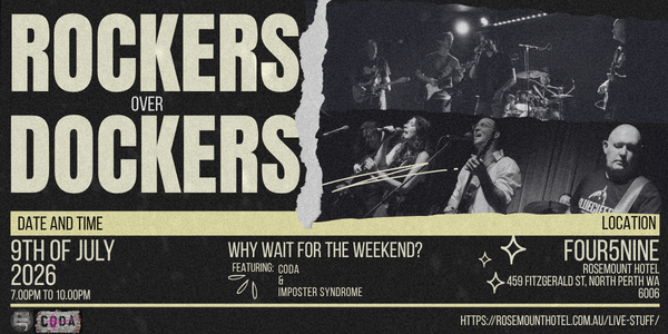 Rockers Over Dockers live at Four5Nine Bar - Concert poster