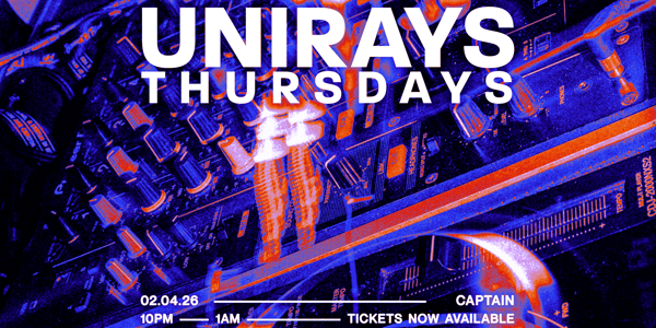 Unirays Thursday - 02.04.26 live at Captain Bar in Geelong on April 02, 2026 - Concert poster