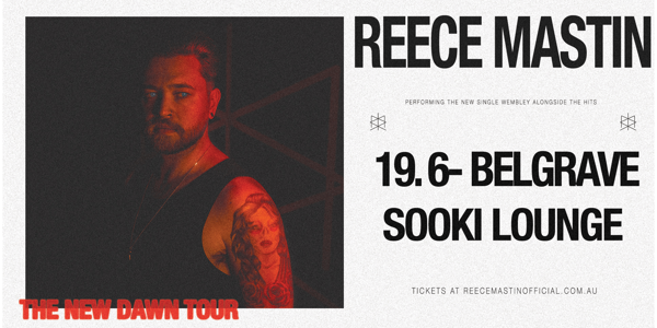 Reece Mastin - Sooki Lounge - The New Dawn Tour live at Sooki Lounge - Concert poster