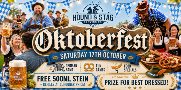 Coming up at Hound & Stag Brewing Co.: Oktoberfest 2026 Second Edition