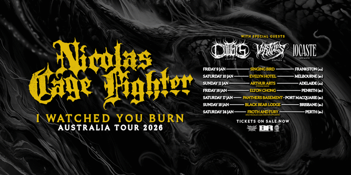 Nicolas Cage Fighter I Watched You Burn Album Tour