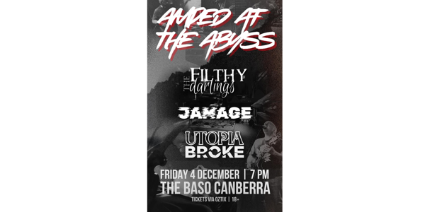 Amped at The Abyss live at The Baso - Canberra - Concert poster