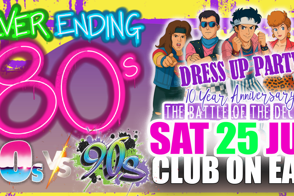 Never Ending 80s Presents: 80s v 90s  - The Battle of  The Decades