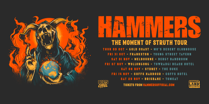 HAMMERS "The Moment of Struth Tour" MELBOURNE