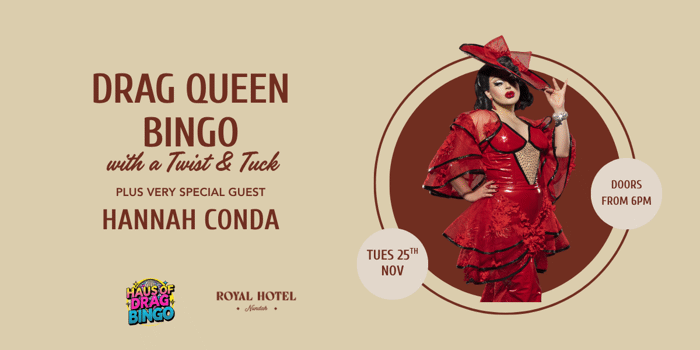 Drag Bingo with Hannah Conda - Royal Quaters