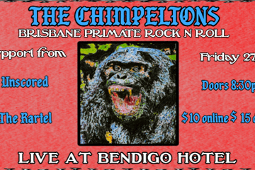 The Chimpeltons Rockin night at Bendigo Hotel with Unscored and The Rartel [UPSTAIRS BANDROOM]