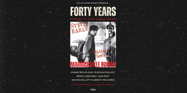 40 Years of Steve Earle’s Guitar Town live at Marrickville Bowling Club - Concert poster