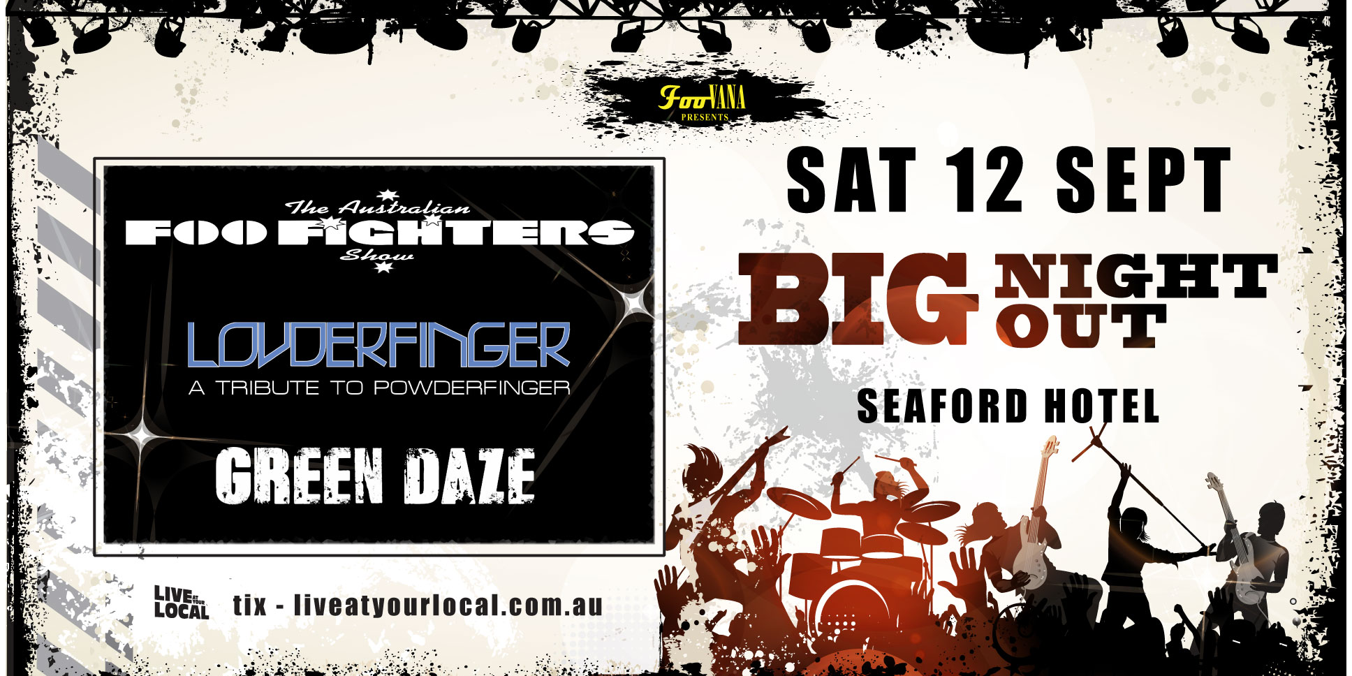 CANCELLED - BIG NIGHT OUT -  FOO FIGHTERS, GREEN DAY & POWDERFINGER TRIBUTES