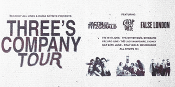 Three's Company Tour featuring Jacob Fitzgerald & The Electric City, False London & Cheap Date