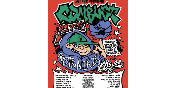 COMBUST (USA) Australian Tour - Newcastle