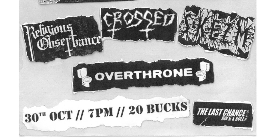 CROSSED + Religious Observance, Skezm, Overthrone