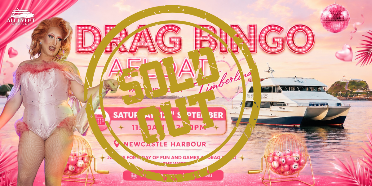 Drag Bingo Afloat | Hosted by Timberlina | Newcastle Harbour Cruise