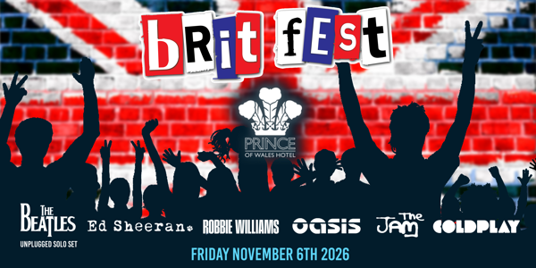 Brit Fest - Bunbury live at The Prince Of Wales Hotel - Concert poster