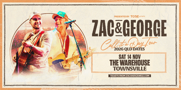 Zac & George Call It A Day Tour live at The Warehouse Bandroom - Concert poster