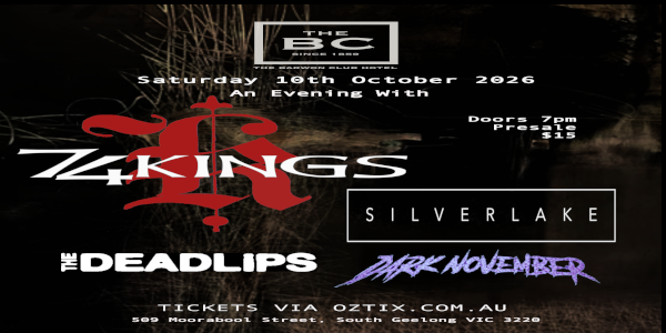 An Evening With... 74 KINGS live at Barwon Club Hotel - Concert poster